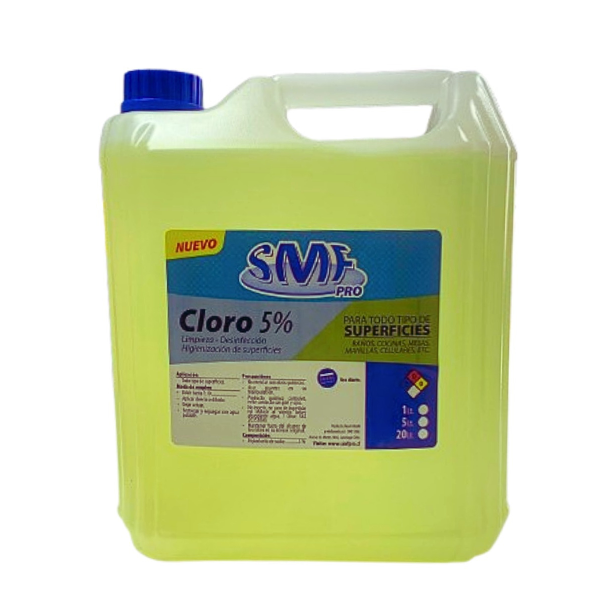 Hipolclorito de Sodio SMF al 5% 5L