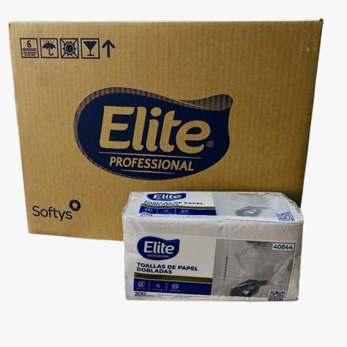 Toalla Interfoliada Elite Classic Blanca 200 un.