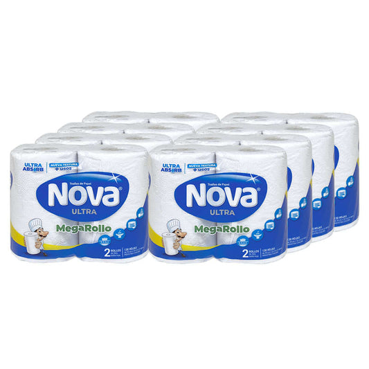 Toalla de Papel Hogar Doble Hoja Nova Ultra 2x24m