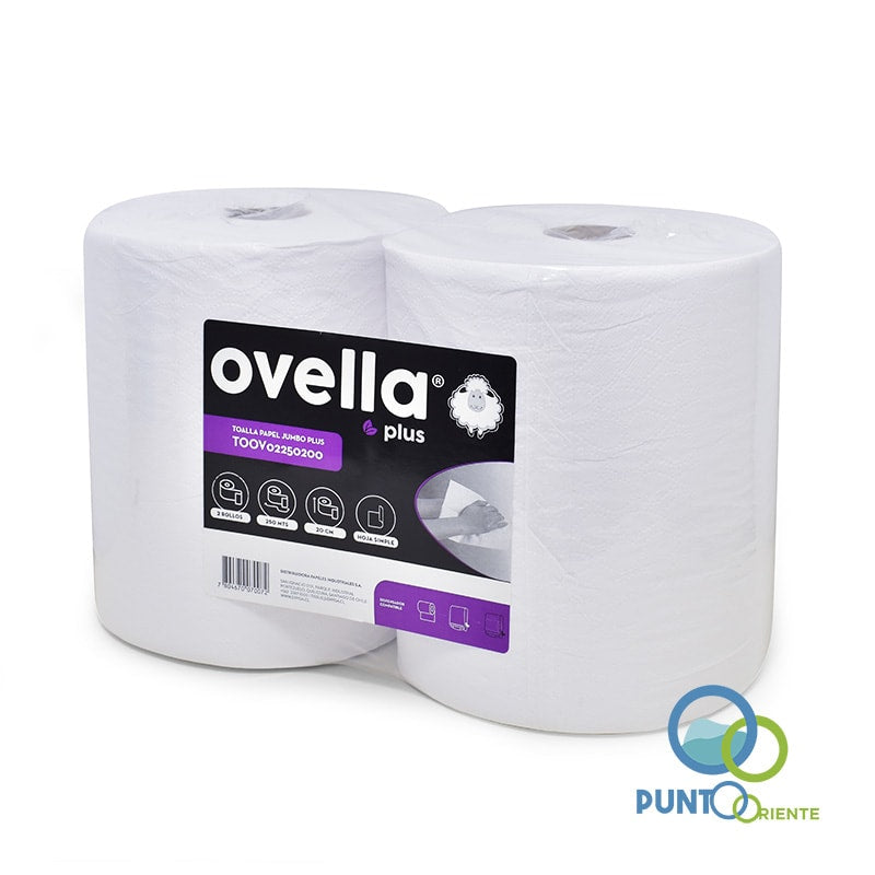 Toalla de Papel Ovella Expert Hoja Simple 2x250m