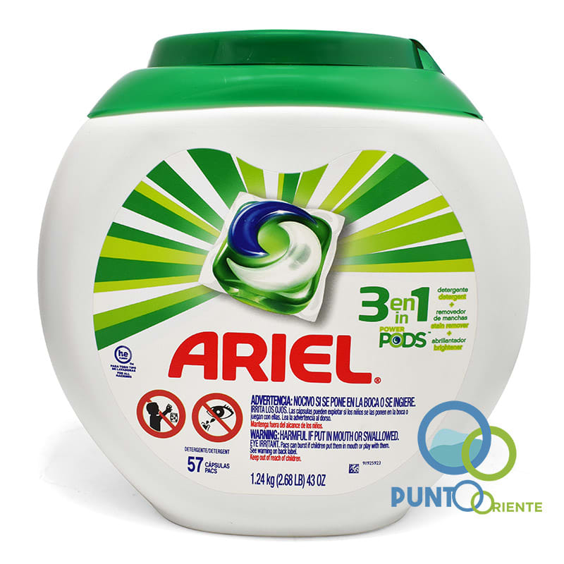 Detergente en Cápsulas Ariel Pote - 57 un.