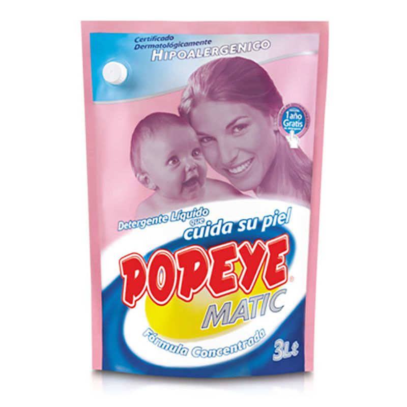 Detergente Líquido Popeye Hipoalergénico
