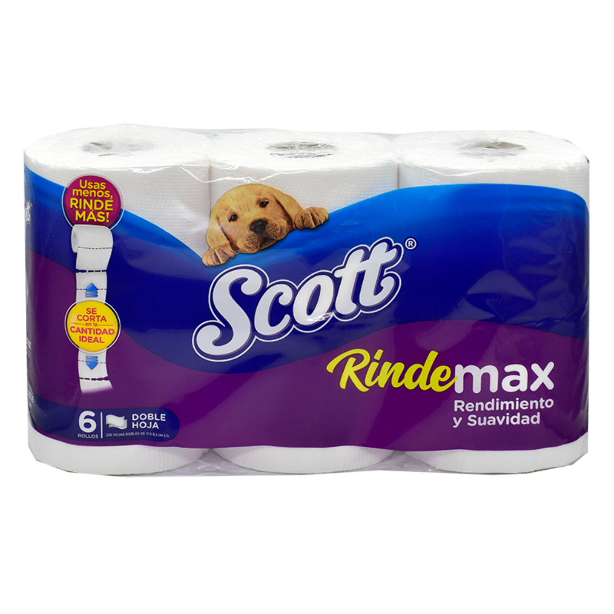 Papel Higienico Doble Hoja Scott Rindemax 6x22m