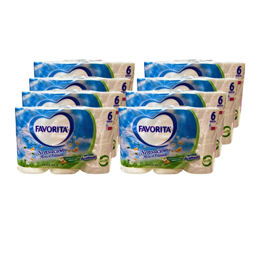 Papel Higiénico Doble Hoja Favorita Sensación 6x22m
