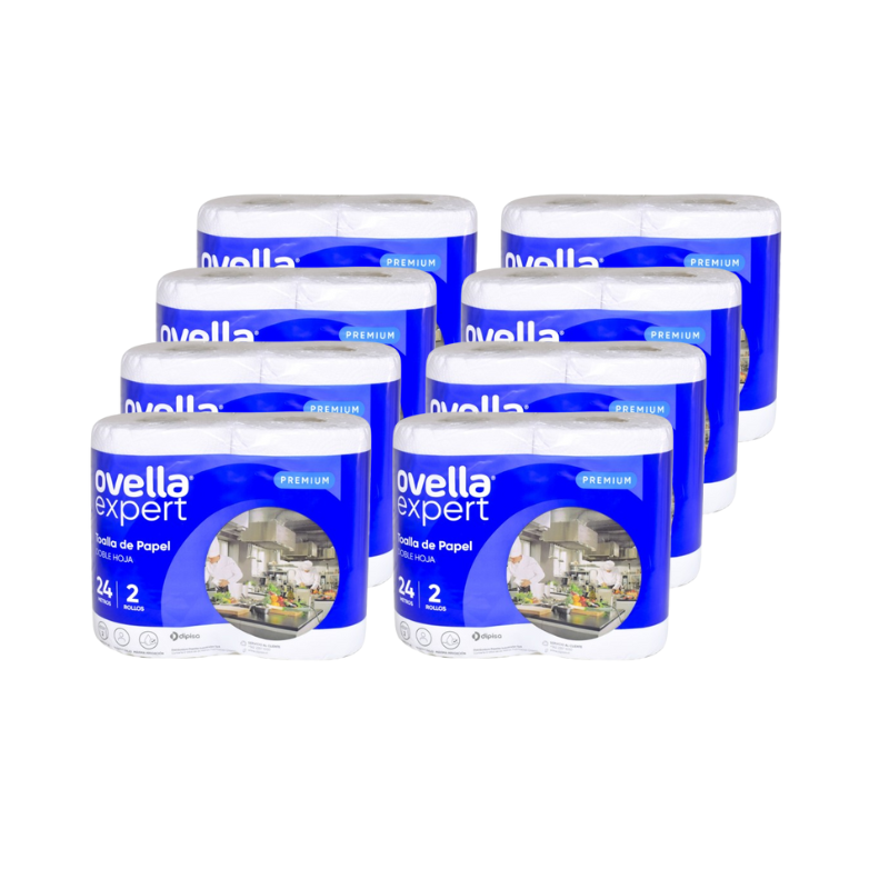 Toalla de Papel Hogar Doble Hoja Ovella 2x24m