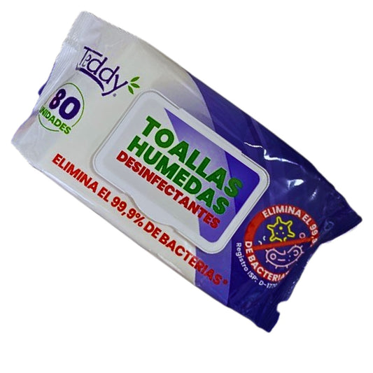 Toallitas desinfectantes Teddy con tapa 80 un
