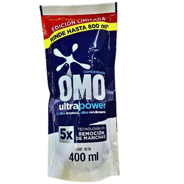 Detergente Líquido Omo Ultra Power 400ml Doypack - Recarga – Punto Oriente