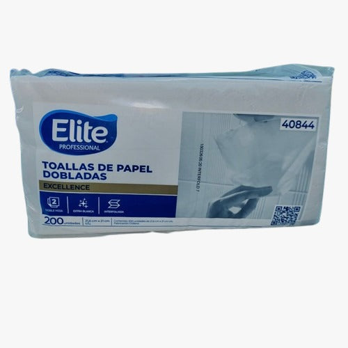 Toalla Interfoliada Elite Classic Blanca 200 un.