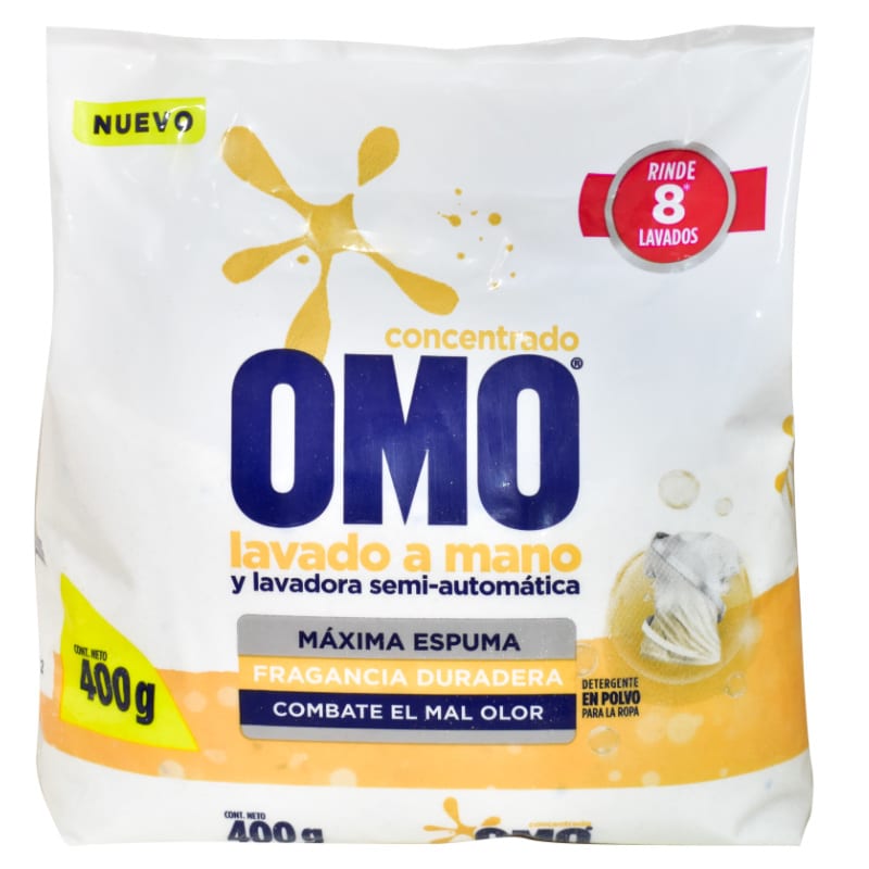 Detergente en Polvo Omo 400g y 800g