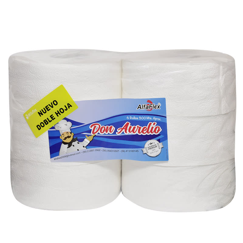 Papel higiénico Don Aurelio Premium 6x300m