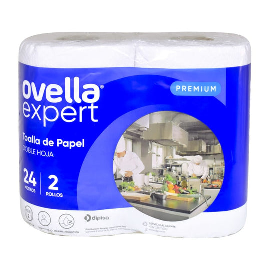 Toalla de Papel Hogar Doble Hoja Ovella 2x24m
